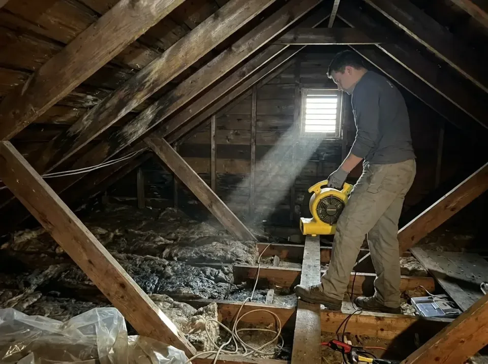 attic-water-damage-drying-proc-007 — frequently asked questions, Emergency Water Extraction & 24/7 Flood Response in Fort Dr…